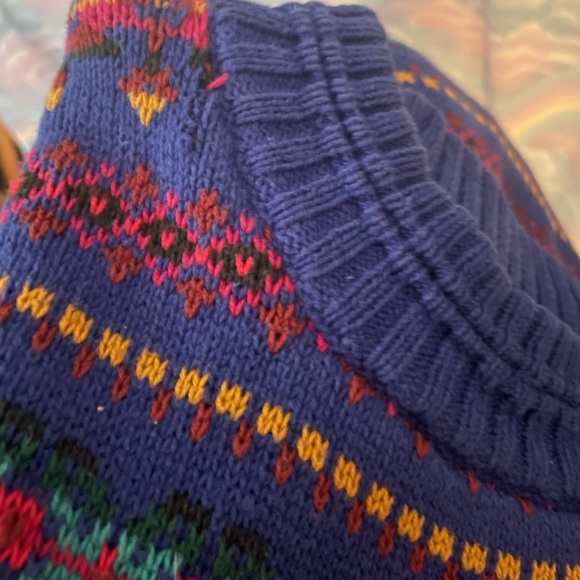 Vintage Eddie Bauer cotton serape Aztec southwestern patterned cotton sweater - Picture 8 of 8